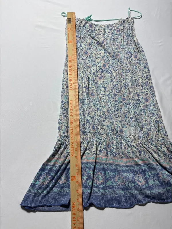Free People Floral Boho Maxi Dress with Adjustable Straps - Image 4