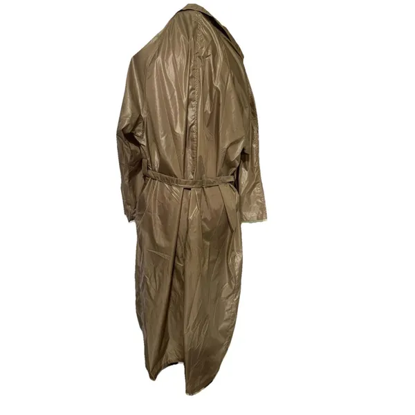 THE TOTES COAT Tan Button Up Midi Water Repellent Vintage Style One Size - Image 15