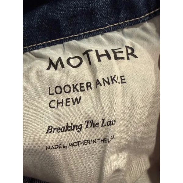 Mother Looker Ankle Chew Jeans Breaking The Law Distressed Skinny 29 - Image 10