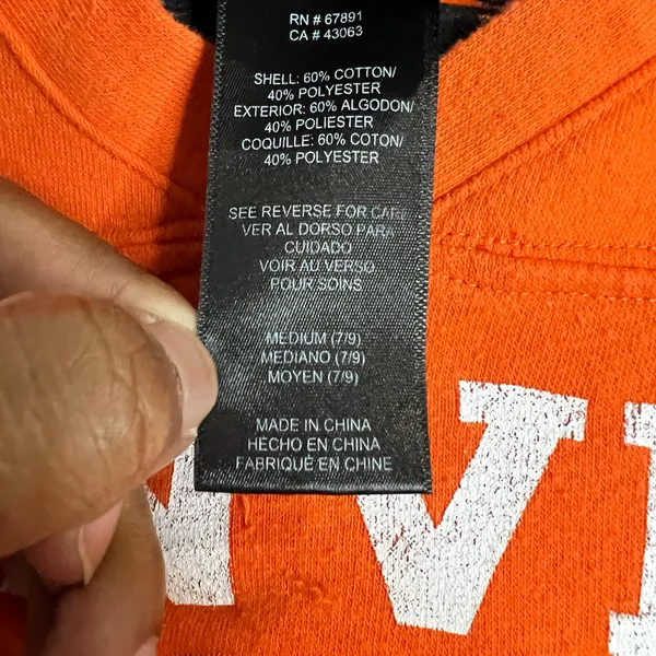NFL Juniors Collection hooded top - Denver Broncos - Orange - Sz. Medium (7/9) - Image 5