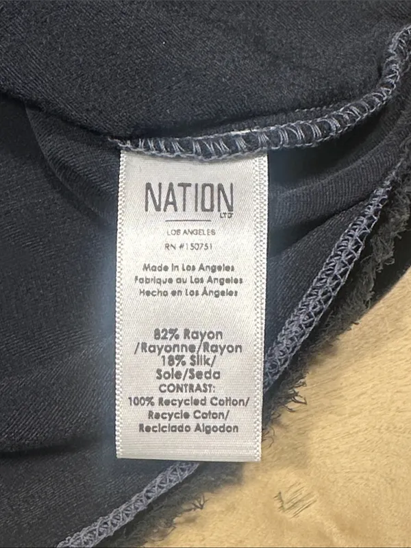 Nation LTD Velour Short-Sleeve Ringer Tee Sz XS - Image 4