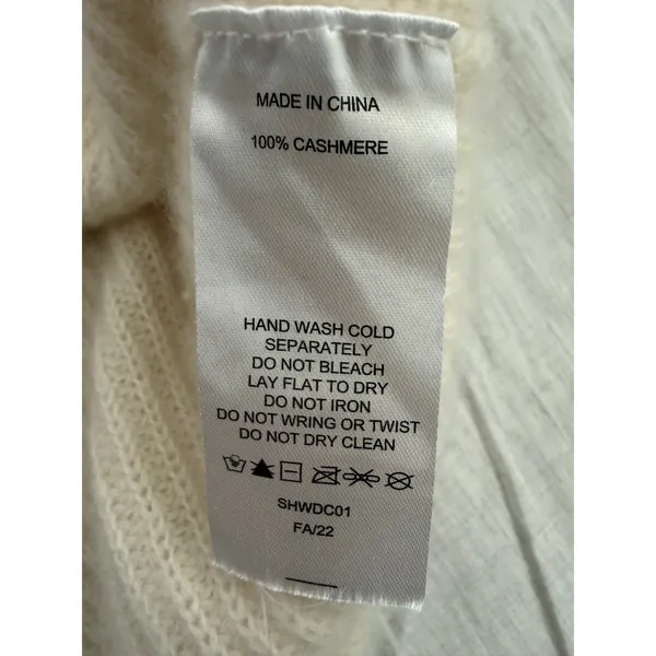 Quince Mongolian Cashmere Oversized Boyfriend Cardigan Sz Med Cream Sweater - Image 4