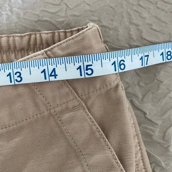J.Crew Women’s Size Medium Tie-waist Camp Pant Beachwood Beige Pull On Ankle Tro - Image 8