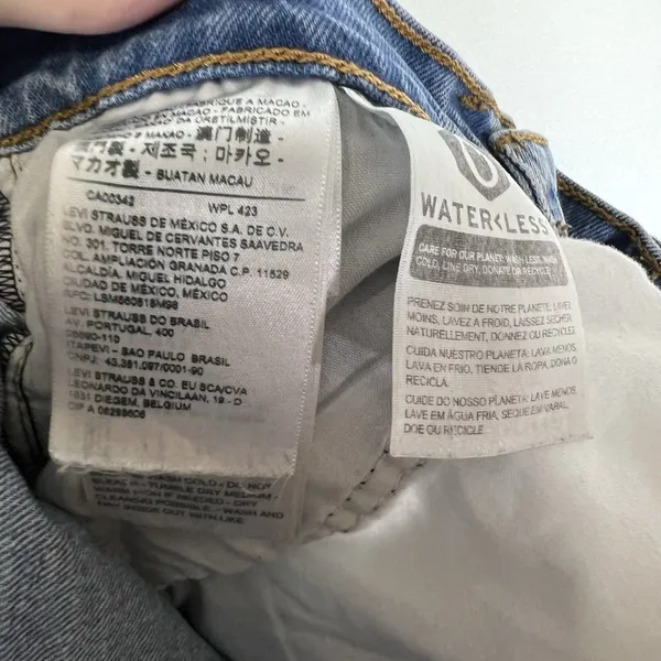 Levi's‎ Wedgie Straight Premium Denim Jeans Button Fly Women’s Size 27 90’s - Image 10