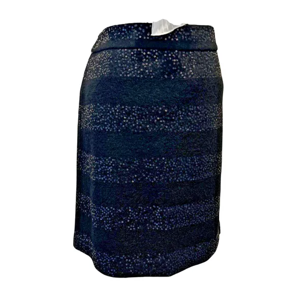 Sequin Skirt NWT Women Size 4 Black Lined Above Knee Party Ann Taylor Loft - Image 5