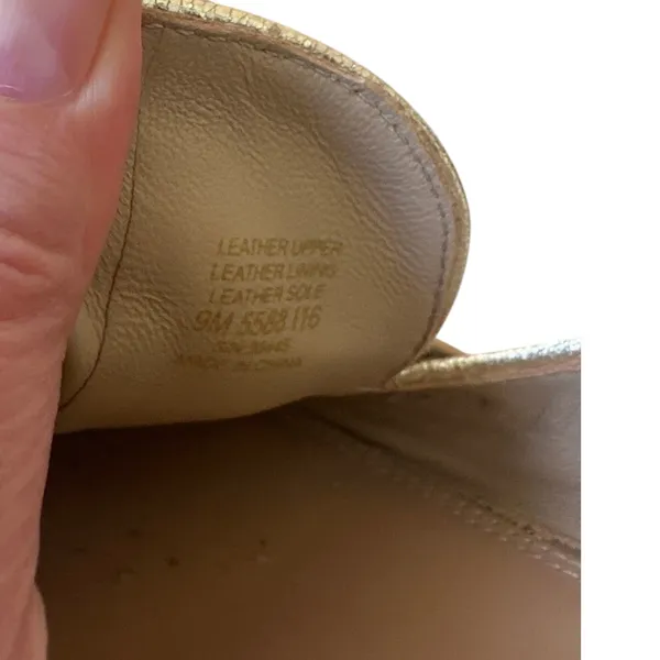 Tory Burch Gemini Link Metallic Gold Loafers‎ 9 - Image 6