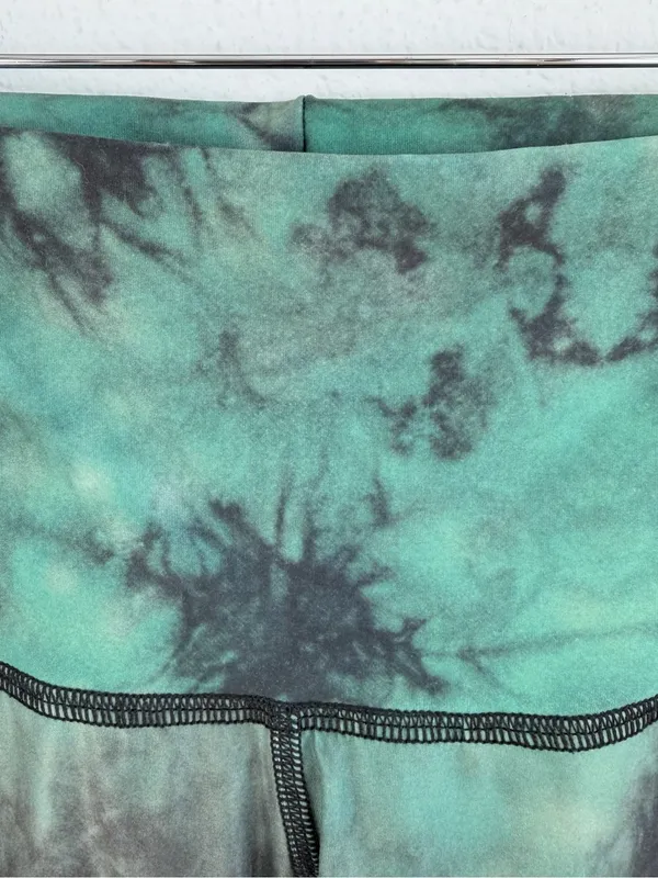 Teeki Tie Dye Feather Dreamcatcher Yoga Leggings Pants Small - Image 2