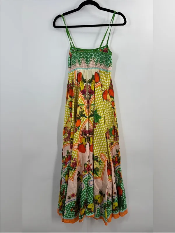 ALÉMAIS Lemonis Printed Linen Midi Dress AU8/US4 - Image 8