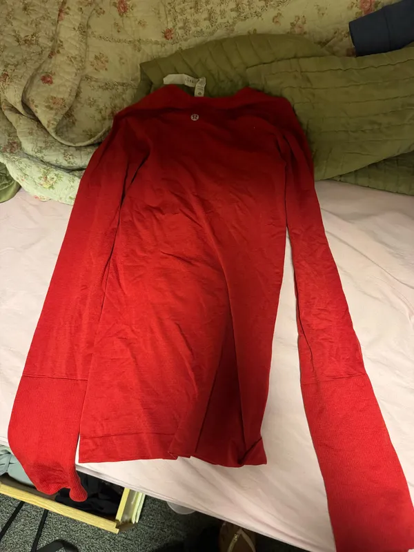 Dark Red Lululemon Swiftly Tech Long Sleeve long  - Image 5