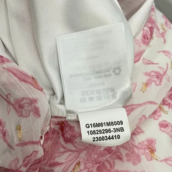 INC Babydoll Dress Size S Pink Floral Chiffon Coquette Feminine Romantic Sheer - Image 10
