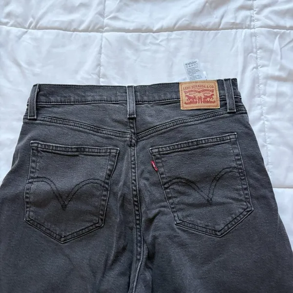 Levis Black Womens Size W30 L27 High Waisted Mom Jeans Gothic Grunge Vampire‎ - Image 10