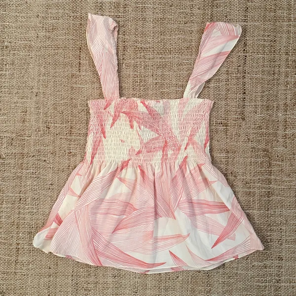 Free People Pink and Cream Top with Ruching Vintage y2K Medium - Image 5
