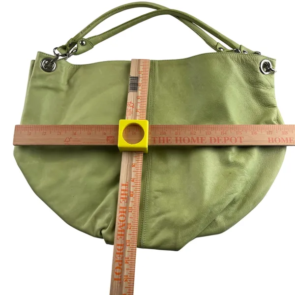 Maurizio Taiuti Green Leather Hobo‎ Bag Made in Italy Chartreuse Large Shoulder - Image 6