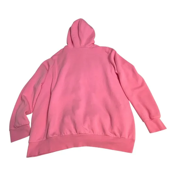 Adidas Pink Fleece Hoodie Sweatshirt Logo Graphic Pullover Womens 2X - Image 3
