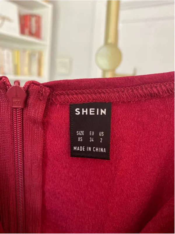 Shein Red Satin Wrap Mini Dress Flowy Party Date Night XS Coquette Quiet‎ Luxury - Image 6