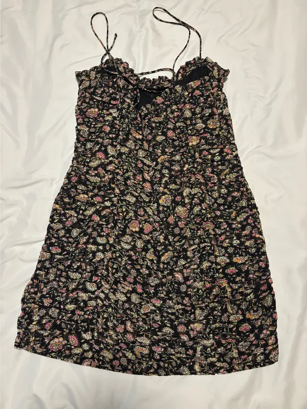 Mango black floral mini dress  - Image 3