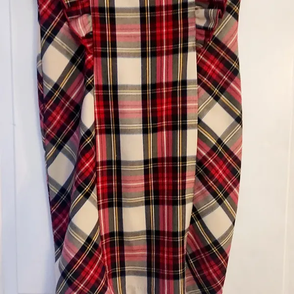 Vintage Karlie Plaid Ruffle Midi Dress Sz M Made in USA - Image 4