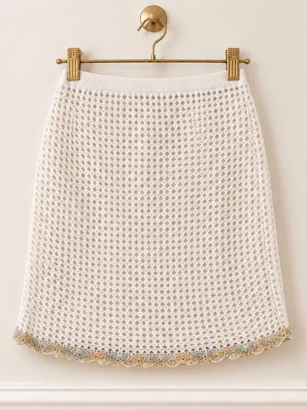 Abercrombie & Fitch Trevor Project Crochet Floral Mini Skirt M - Image 3