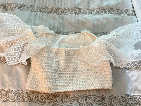 DO+BE White Ruffle Top - Image 3