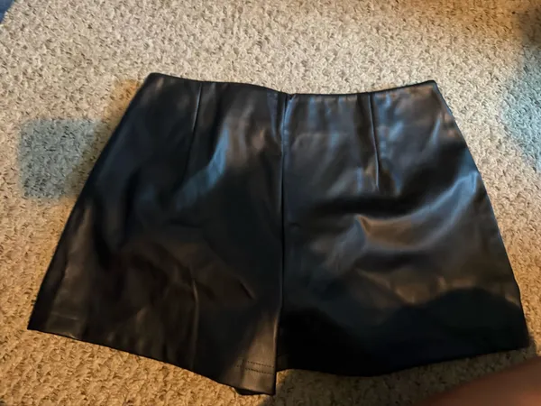 Leather skort Black Size L - Image 2
