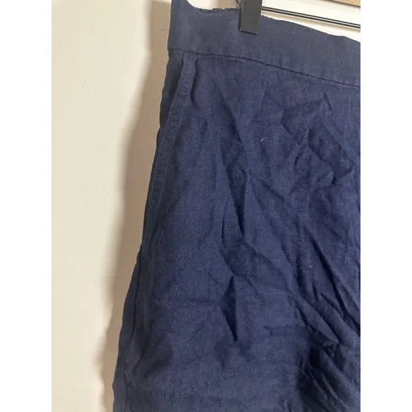Banana Republic Navy Linen Blend Easy Short Elastic Waist 5in‎ Inseam Large L - Image 3