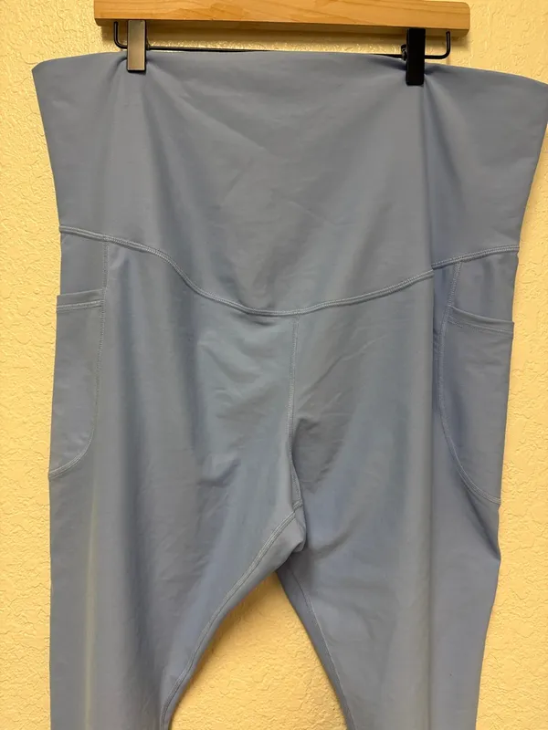 OLD NAVY Active Extra High-Rise Light Blue Powersoft Go-Dry Leggings Size XXL - Image 13
