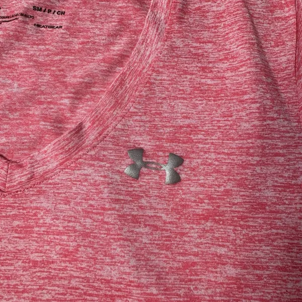 Under Armour Loose Tech Twist Short Sleeve Athletic T-Shirt Size S Pink Heatgear - Image 3