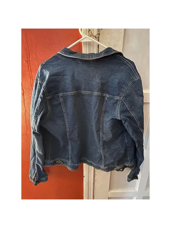 One5One Denim Medium Wash Blue Jacket Size L - Image 11