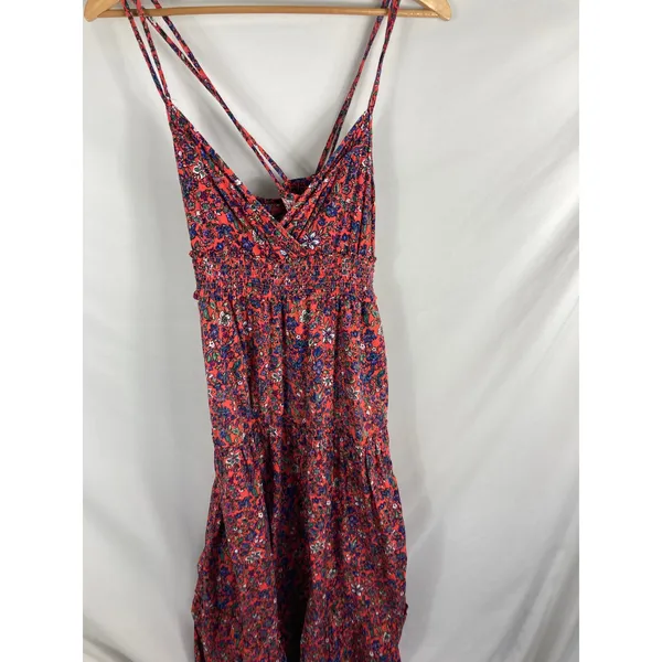 Universal Threads Floral Tiered Strappy Back Sleeveless Dress Medium - Image 2