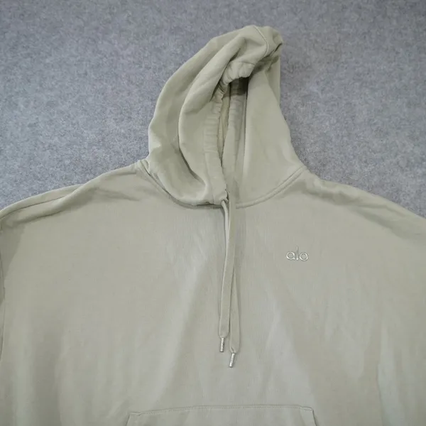 Alo Women's XL Accolade Hoodie Sage Green French Terry Sweatshirt Cozy Casual - Image 2