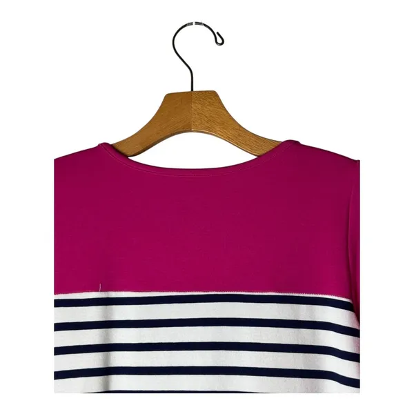 Tracy Negoshian Dress Women Small Pink Blue Striped‎ Bella Tunic Mini Nautical - Image 5