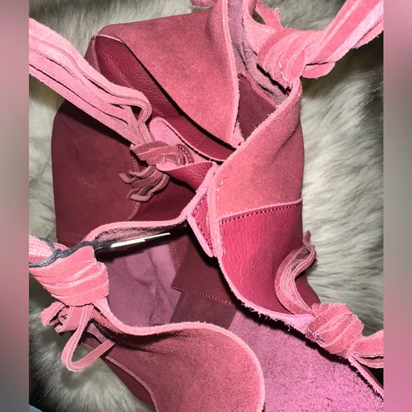 NWT Free People + Sundown Wilds Suede Nubuck Burgundy Bag - Image 10