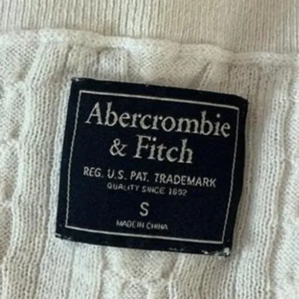Abercrombie & Fitch Womens Cable Knit Old Money Sweater S Tennis Preppy Academia - Image 4