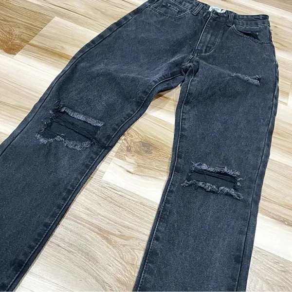 Princess Polly Black Distressed Jeans Women’s 0 - Image 4