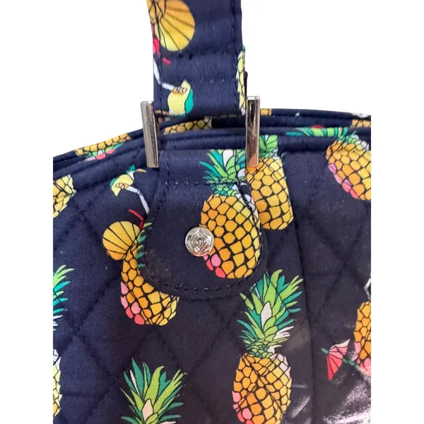 VERA BRADLEY LARGE GLENNA "TOUCAN PARTY" PATTERN‎ Bag Navy Blue Beach Travel - Image 8