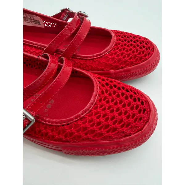 Converse Chuck Taylor All Star Dainty Mary Jane Knit Loafer Retro Ruby Red 8 - Image 3