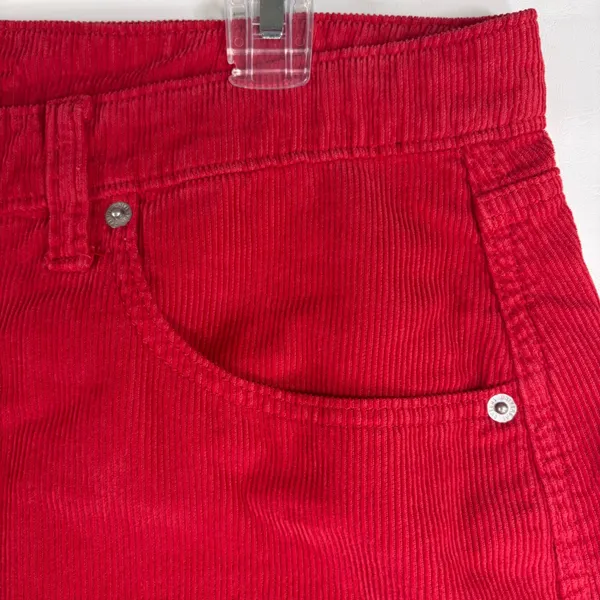 Universal Thread Womens Red‎ Corduroy Mini Skirt Size 12 Cotton 5-Pocket Classic - Image 9
