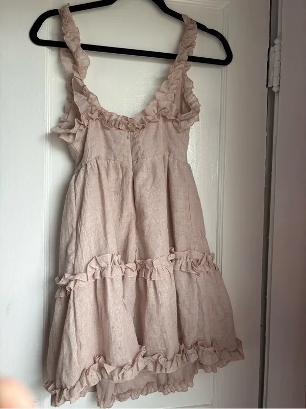 NWT Saints + Secrets Blush Pink Ruffle Mini Dress XS - Image 5