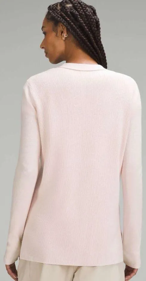 Lululemon Take it all in Cotton Blend Crewneck sweater strawberry light pink M - Image 2