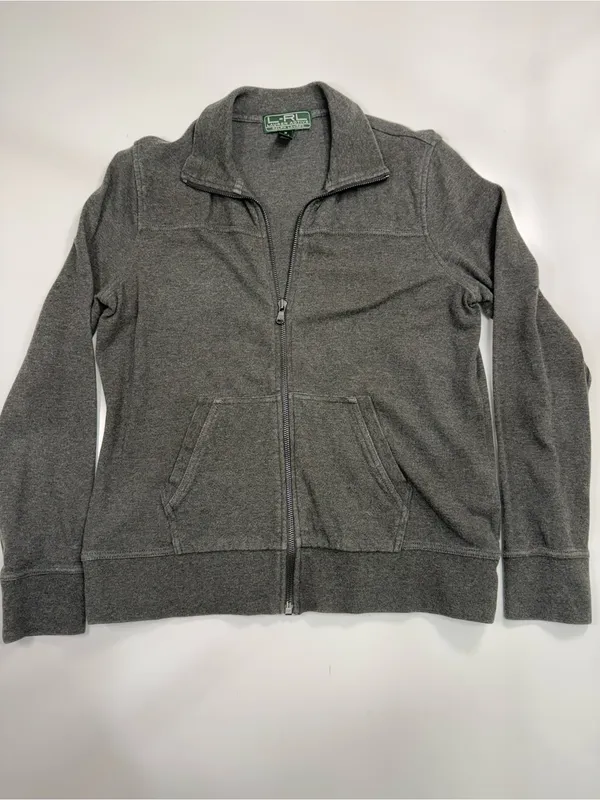 Lauren Ralph Lauren Gray Zip-Up Jacket - Image 2