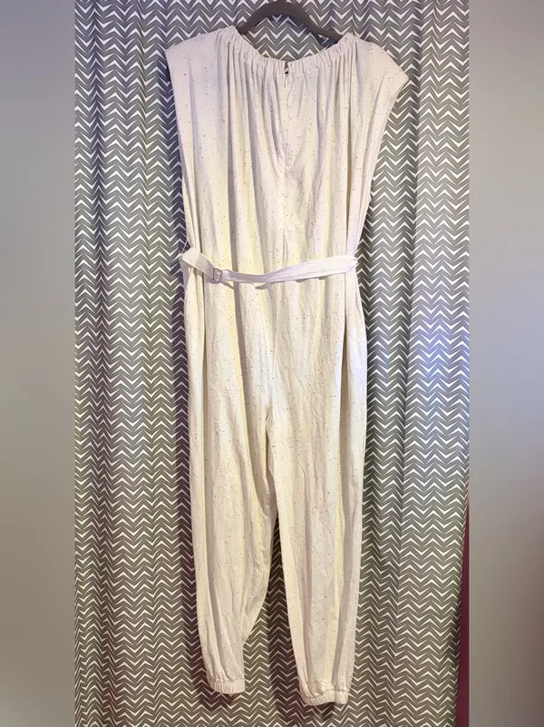 NWT Something Navy | Nikki Jumpsuit in Ivory Donegal, Medium - Image 5