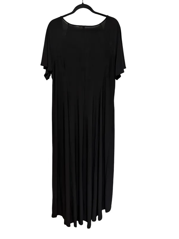 NEW NY Collection Grommet Embellished High Low Maxi Dress in Black - Size 1X - Image 3