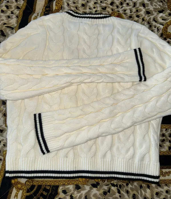 Sincerely Jules knitted set black/cream sweater and skirt size XL - Image 7