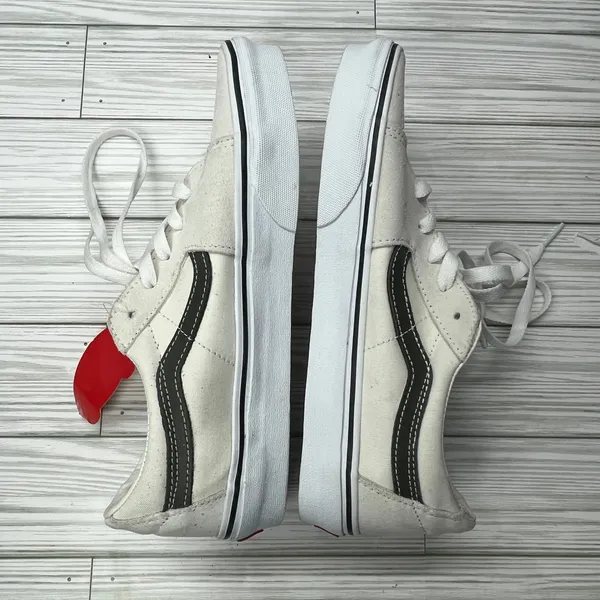 Vans‎ Sk8-Low Marshmallow Black Suede Canvas Sneakers Womens 8.5 Mens 7 NEW - Image 2