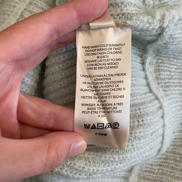 Free People‎ Autumn Sky Cloud Combo Striped Sweater Womens Size S Green Cream - Image 6