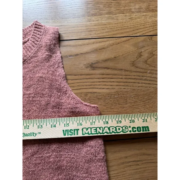 Old Navy Women Size Medium Sleeveless Knit Sweater Vest Slit Sides‎ High Neck - Image 5