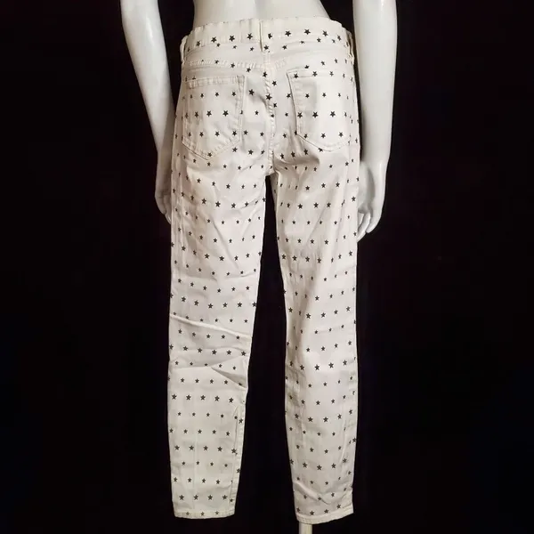 J. Crew Toothpick White & Blue Star Jeans (27) - Image 6