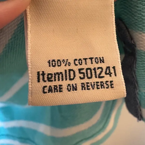 L.L. Bean Cotton Rugby Striped Henley‎ Size Medium - Image 5