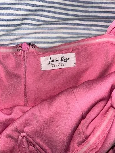 Linen rose boutique dress Pink - Image 3