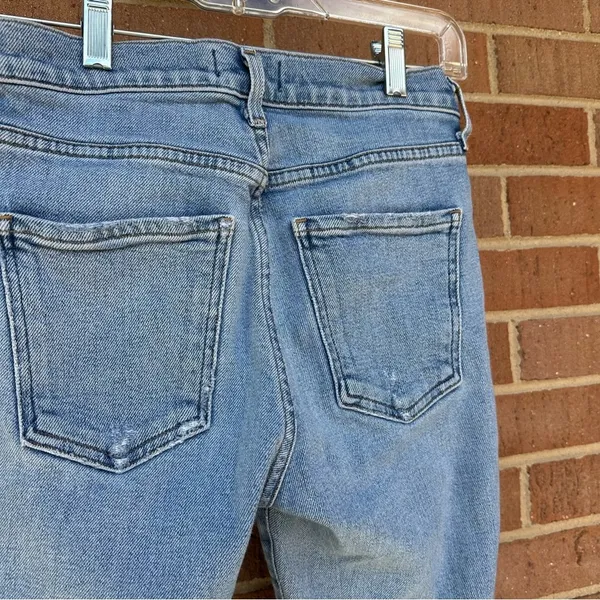 Agolde Toni Light Wash Denim Distressed Jeans Size 24 - Image 9